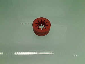 Резиновое кольцо для глушителя с пазом (красное)